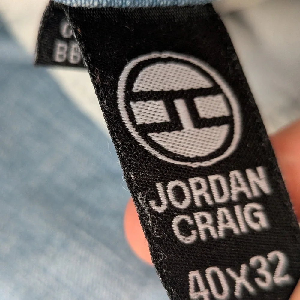 Jordan Craig Sean Distressed Slim Fit Light Wash Denim Jeans Mens‎ 40x32 Ripped
